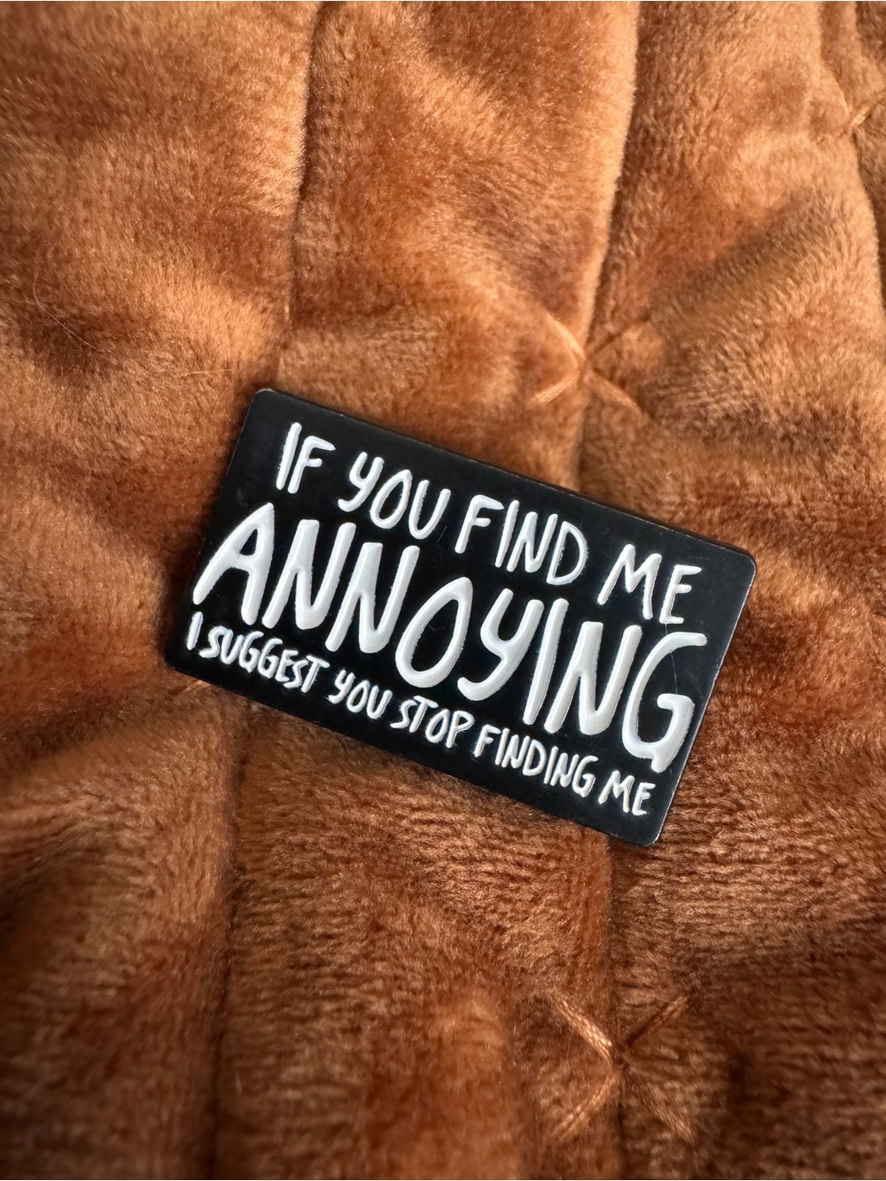 If You Find Me Annoying Funny Sarcastic Enamel Pin NWT